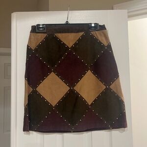 New  Worth New York suede studded skirt - lined